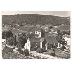 GEVREY-CHAMBERTAIN: l'église et vue sur le vignoble vue aérienne 10X15 - très bon état