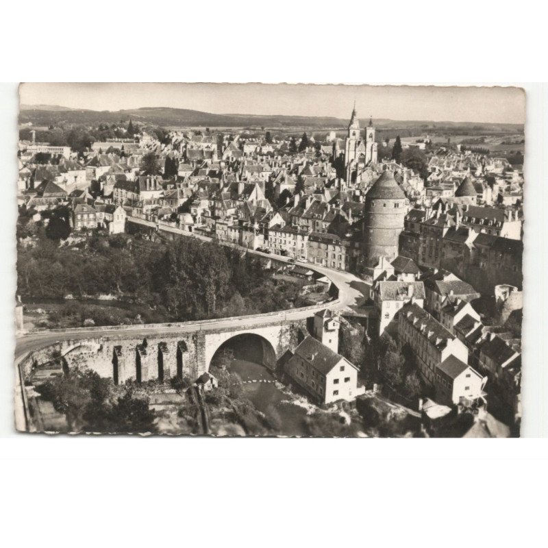 SEMUR-en-AUXOIS: vue générale vue aérienne 10X15 - très bon état
