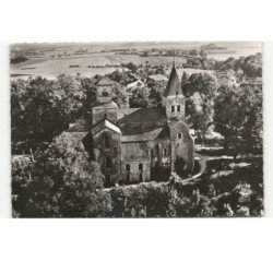 CHATILLON-sur-SEINE: l'église saint-vorles XIIe siècle vue aérienne 10X15 - très bon état
