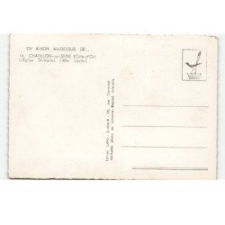 CHATILLON-sur-SEINE: l'église saint-vorles XIIe siècle vue aérienne 10X15 - très bon état