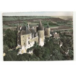 CHATEAUNEUF: le château-manoir, féodal demeure de philippe Pot XVe siècle vue aérienne 10X15 - très bon état