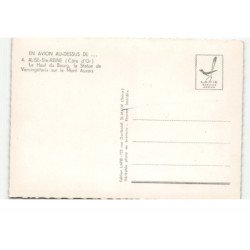 ALISE SAINTE-REINE: le haut du bourg la statue de vercingétorix sur le mont auxois vue aérienne 10X15 - très bon état