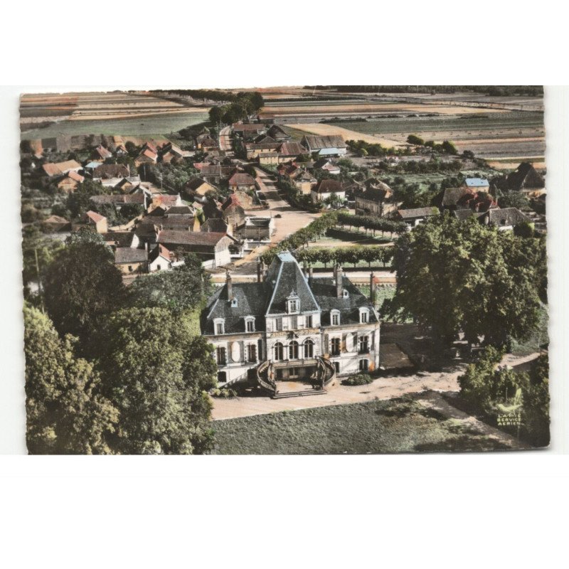 AISEREY: le château vue aérienne 10X15 - très bon état