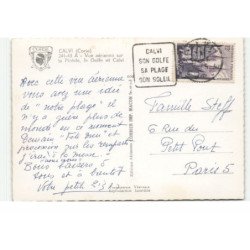 CALVI: la pinède le golfe et calvi vue aérienne 10X15 - très bon état