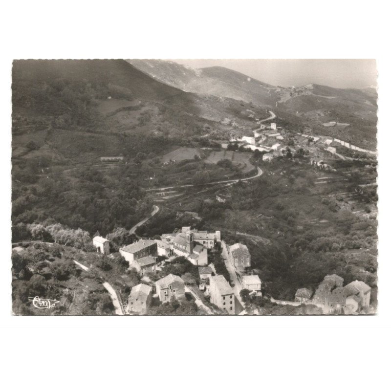 CALCATOGGIO: l'entrée du village vue aérienne 10X15 - très bon état