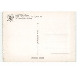 BONIFACIO: phare de la madonetta et le port vue aérienne 10X15 - très bon état