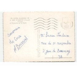 SARI D'ORCINO: l'église et panorama sur le golfe vue aérienne 10X15 - très bon état