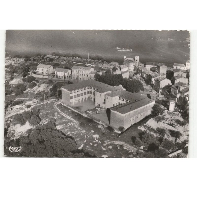 PORTO-VECCHIO: au centre le groupe scolaire et le golfe vue aérienne 10X15 - état