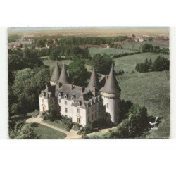LUBERSAC: château vue aérienne 10X15 - très bon état