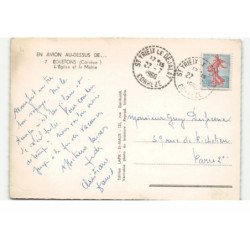 EGLETONS: l'église et la mairie vue aérienne 10X15 - très bon état