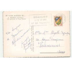 BEAULIEU: vue générale et la place marbot vue aérienne 10X15 - très bon état