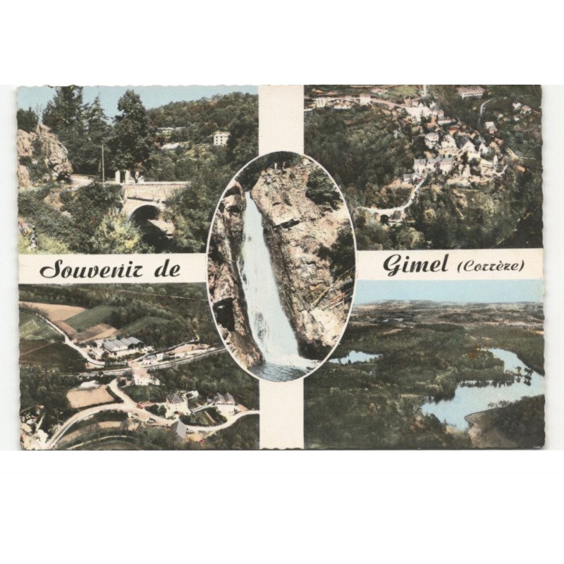 GIMEL: souvenir de... 5 vues vue aérienne 10X15 - très bon état