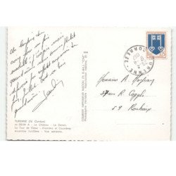 TURENNE: château, donon, tour de césar, première et deuxième enceintes fortifiées vue aérienne 10X15 - très bon état