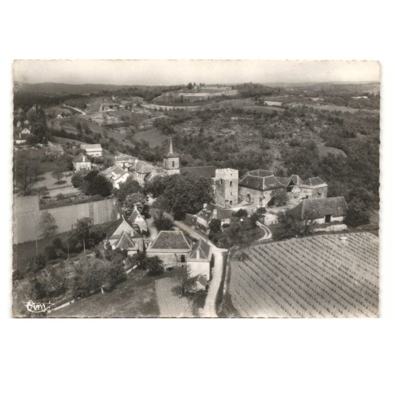 QUEYSSAC: vue générale vue aérienne 10X15 - très bon état