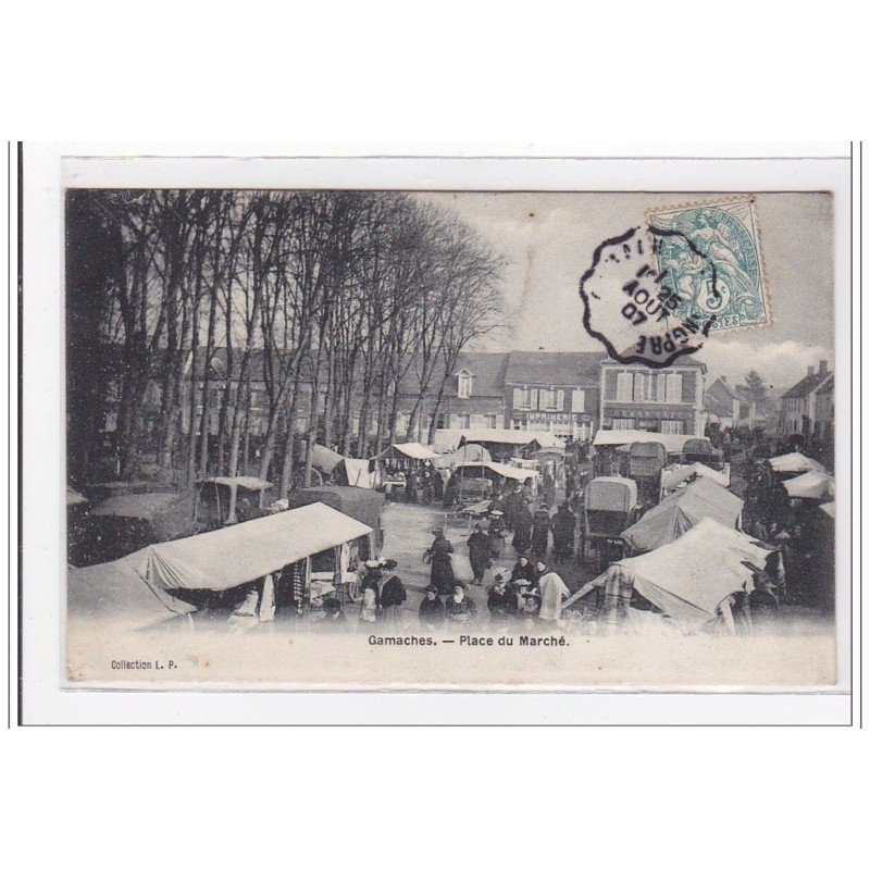 GAMACHES : place du marché - tres bon etat
