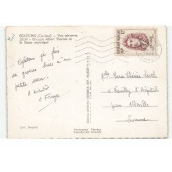 EGLETONS: groupe albert thomas et le stade municipal vue aérienne 10X15 - très bon état