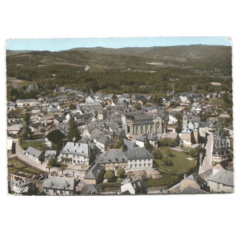 EGLETONS: vue générale vue aérienne 10X15 - très bon état