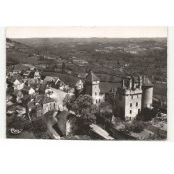 CUREMONTE: les 2 châteaux vue aérienne 10X15 - très bon état