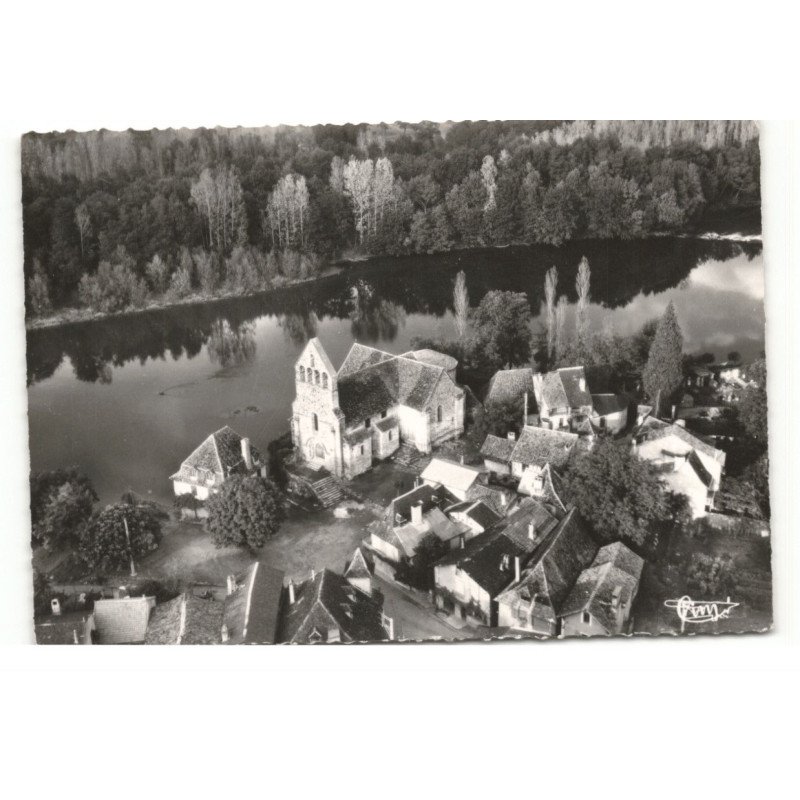 BEAULIEU-sur-DORDOGNE: chapelle des pénitents XIe siècle vue aérienne 10X15 - très bon état