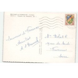 BEAULIEU-sur-DORDOGNE: chapelle des pénitents XIe siècle vue aérienne 10X15 - très bon état