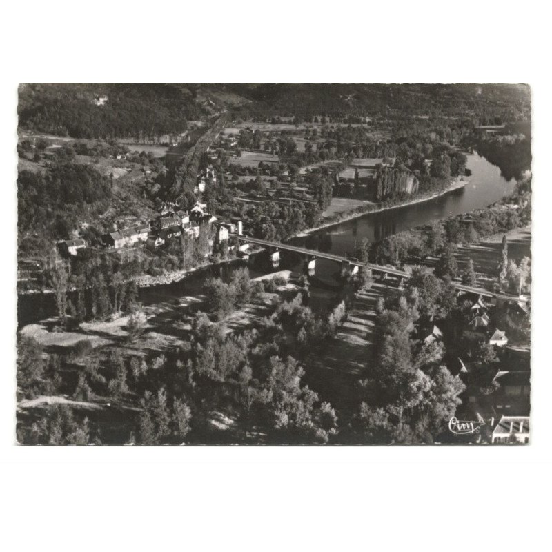 BEAULIEU-sur-DORDOGNE: atillac vue aérienne 10X15 - très bon état