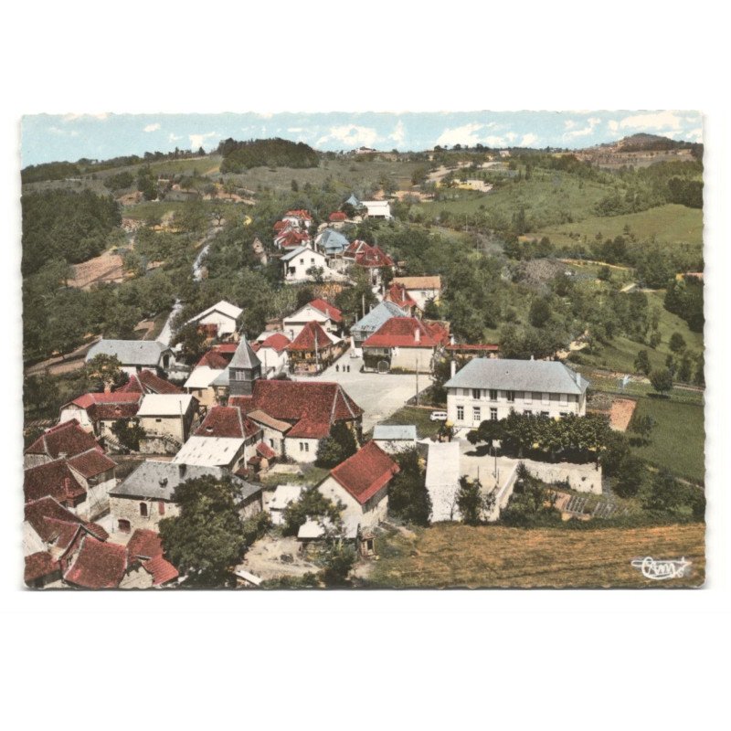 ASTAILLAC: vue générale vue aérienne 10X15 - très bon état