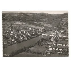 ARGENTAT: vue panoramique vue aérienne 10X15 - très bon état