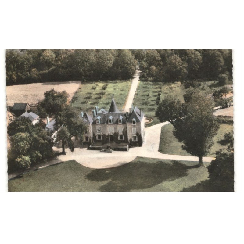 environs VIBRAYE: château de boisguinant à lavaré vue aérienne 10X15 - très bon état