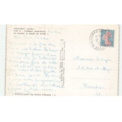 SOLESMES: abbaye saint-pierre, les jardins, la façade du XVIIIe siècle vue aérienne 10X15 - très bon état