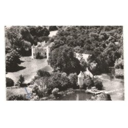 LUCHE-PRINGE: ruines du château de mervé et vieux moulin vue aérienne 10X15 - très bon état