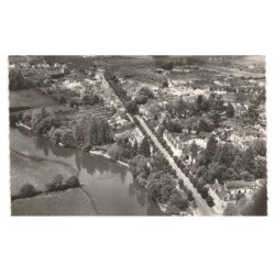 LA FLECHE: le loir et boulevard latouche vue aérienne 10X15 - très bon état