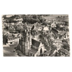 LA FERTE-BERNARD: l'église vue aérienne 10X15 - très bon état