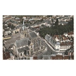 LA FERTE-BERNARD: église notre-dame des marais vue aérienne 10X15 - très bon état
