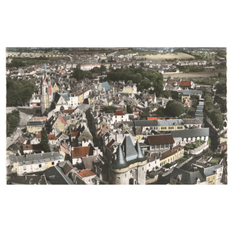 LA FERTE-BERNARD: la venise de l'ouest vue aérienne 10X15 - très bon état