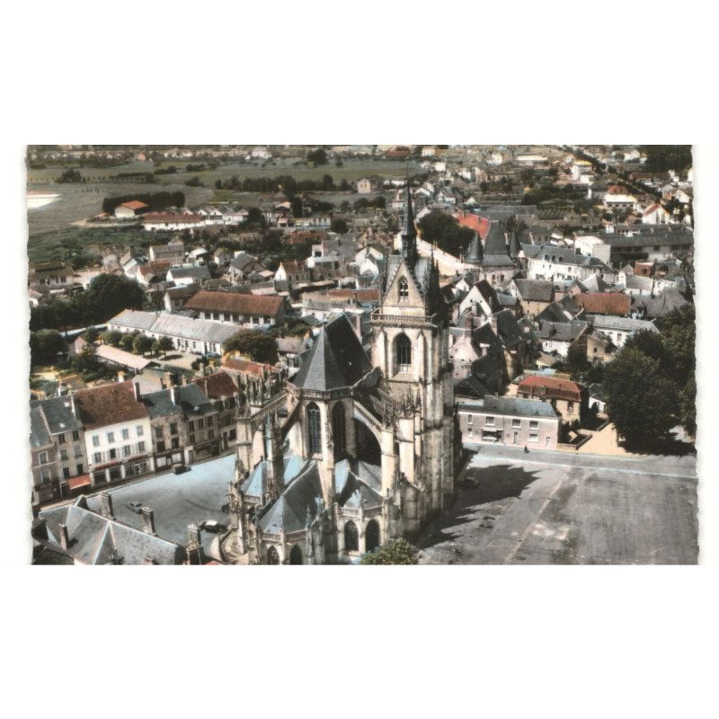 LA FERTE-BERNARD: la venise de l'ouest, notre-dame des marais vue aérienne 10X15 - très bon état