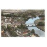 BAZOUGES-sur-LOIR: le pont sur le loir, la ville, vue aérienne 10X15 - très bon état