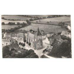 SAINT-CHRISTOPHE-du-JAMET: église saint-christophe du jambet XIIe siècle vue aérienne 10X15 - très bon état