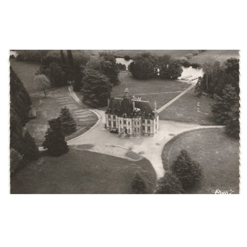 MALICORNE: château de rives-sarthe, centre de minenurs isolés et colonie de vacances vue aérienne 10X15 - très bon état