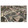 MAMERS: la gendarmerie, la mairie et la place de la république vue aérienne 10X15 - très bon état