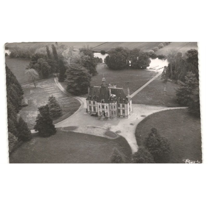 MALICORNE: château de rives-sarthe, centre de minenurs isolés et colonie de vacances vue aérienne 10X15 - très bon état