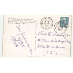 MALICORNE: château de rives-sarthe, centre de minenurs isolés et colonie de vacances vue aérienne 10X15 - très bon état