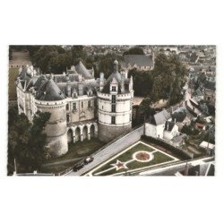 LE LUDE: façade sud du châteauvue aérienne 10X15 - très bon état