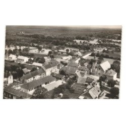 MULSANNE: le centre, place de l'église et groupe scolaire vue aérienne 10X15 - très bon état