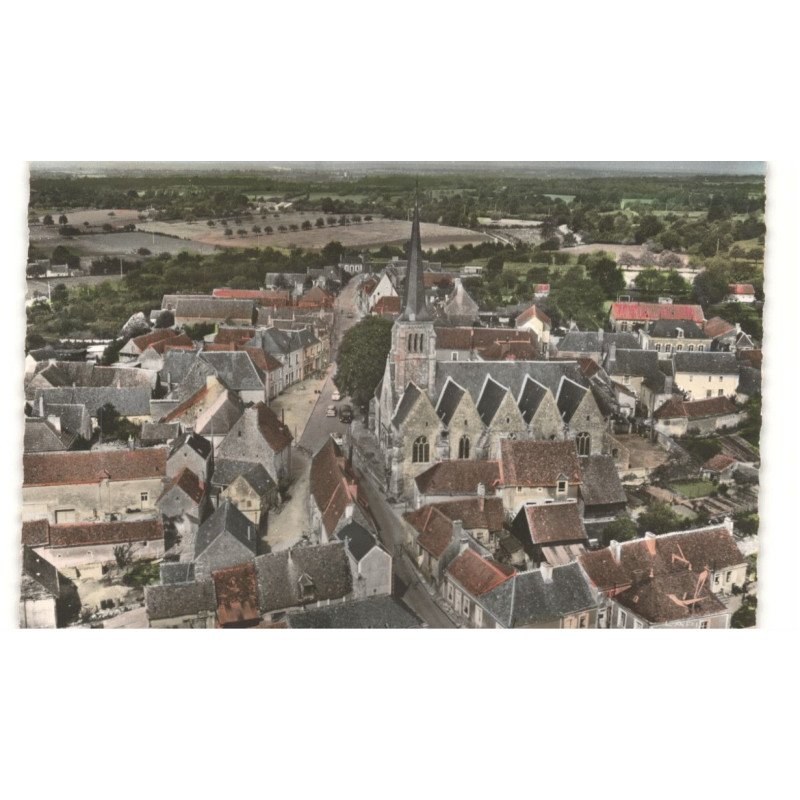 NOGENT-le-BERNARD: le centre vue aérienne 10X15 - très bon état