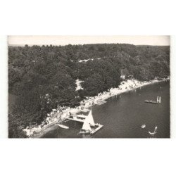 SILLE-le-GUILLAUME: sillé plage lac, forêt domaniale de 3550 ha vue aérienne 10X15 - très bon état