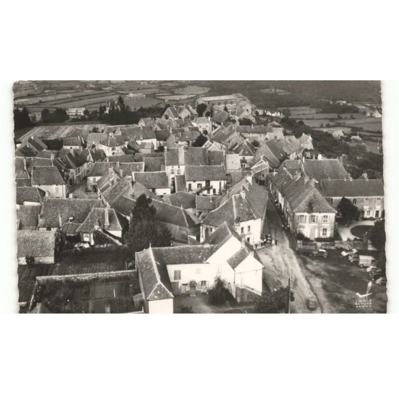 MONT-SAINT-VINCENT: vue d'ensemble, l'entrée du bourg vue aérienne 10X15 - très bon état