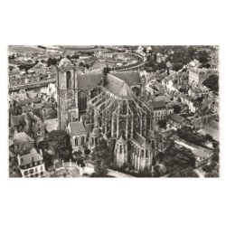 LE MANS: la cathédrale, saint-julien vue aérienne 10X15 - très bon état