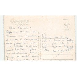 LA FLECHE: le loir, l'hôtel de ville et vue centrale vue aérienne 10X15 - très bon état