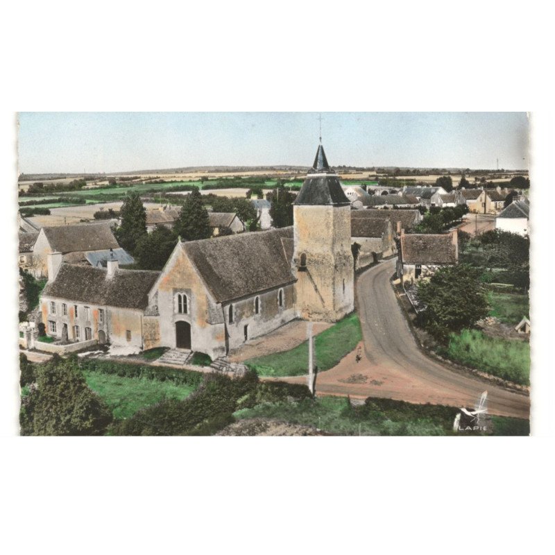 BOURG-le-ROI: l'église vue aérienne 10X15 - très bon état
