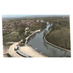 BRAY-sur-SEINE: la plage vue aérienne 10X15 - très bon état